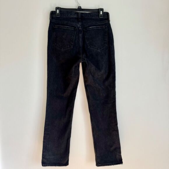 Abercrombie & Fitch Curve Love Mid Rise 90s Straight Jean - Black | Size 26 (2S) - Picture 3 of 7